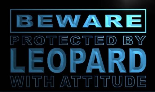 Beware Leopard Neon Light Sign